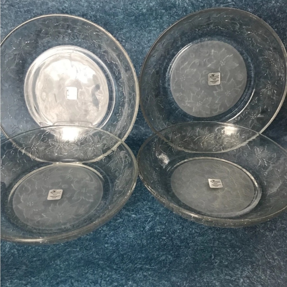 Princess House Clear Glass Bowls Set of 4